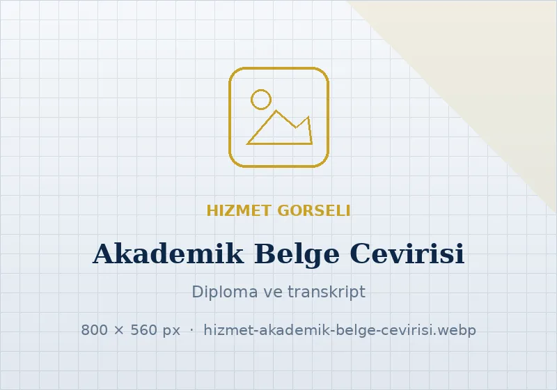 Akademik Belge Çevirisi hizmeti