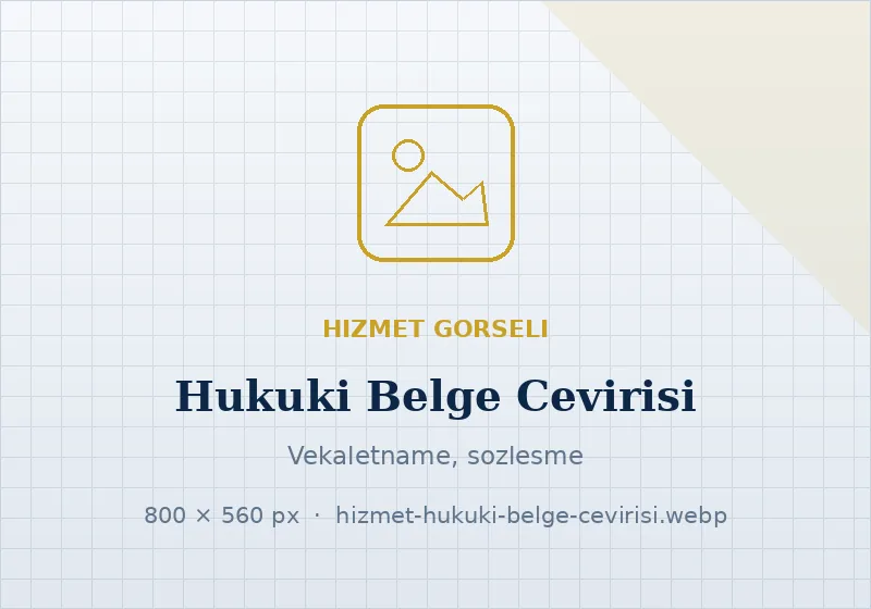 Hukuki Belge Çevirisi hizmeti