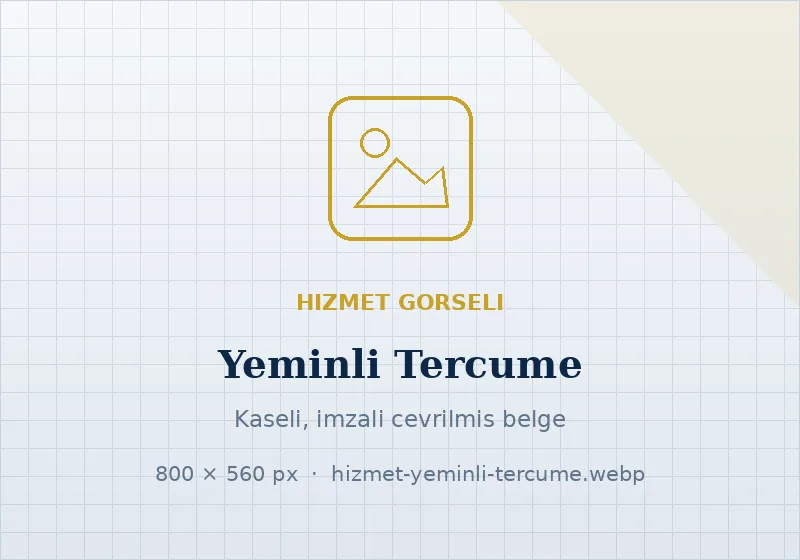 Yeminli Tercüme hizmeti